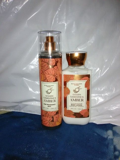 Bath and Body Works Golden Clementine and Amber Set!