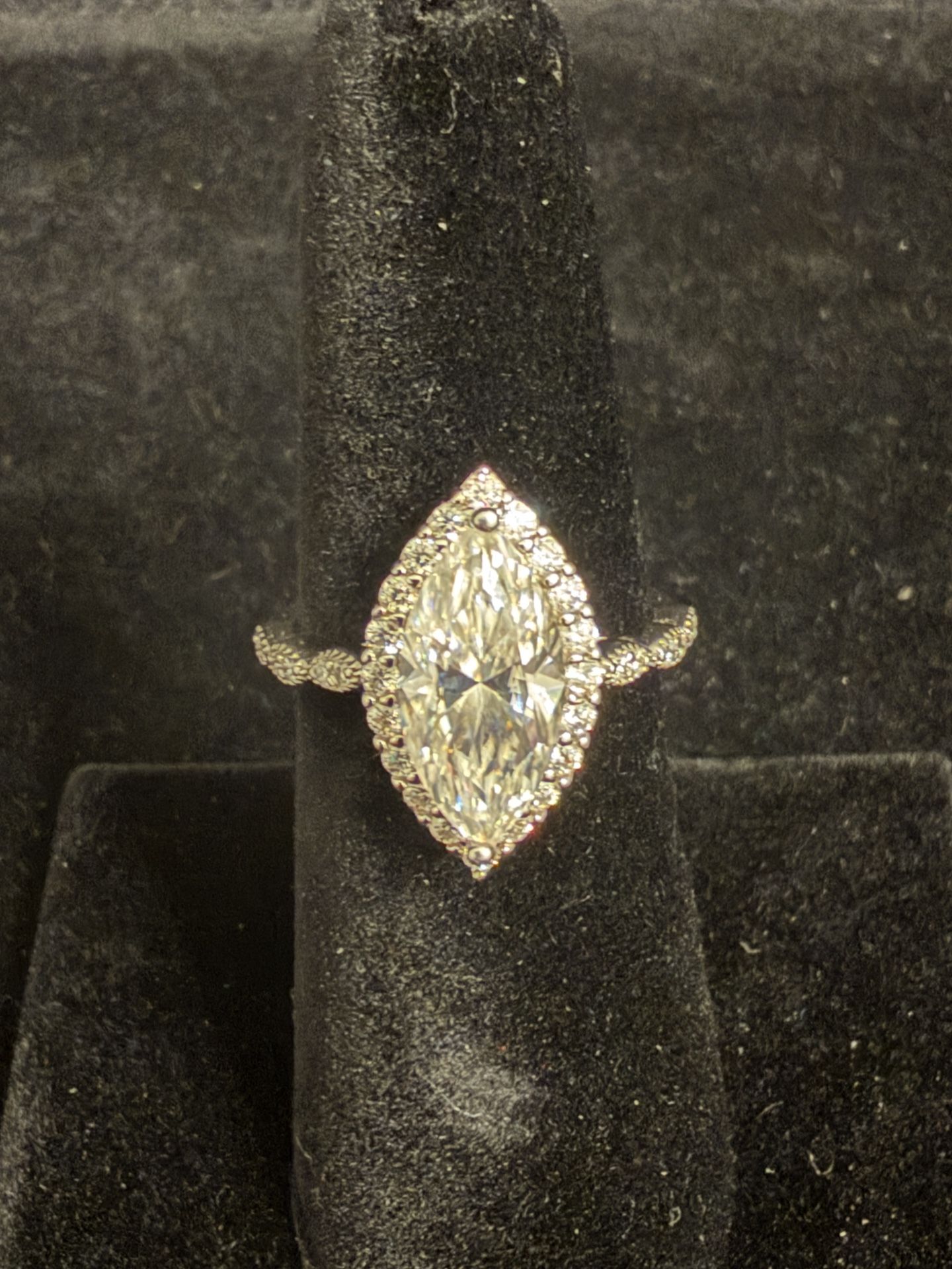 Gorgeous 3-Carat Moissanite Marquis Engagement Ring
