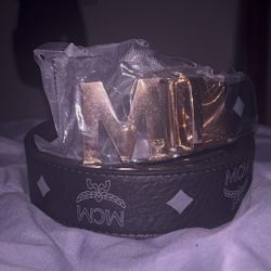 Gold Black MCM belt