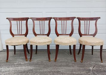 4 Vintage Duncan Phyfe Mahogany chairs