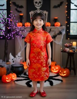 Halloween Costume Girls Traditional Chinese Size Child 8 New Shed Box 5