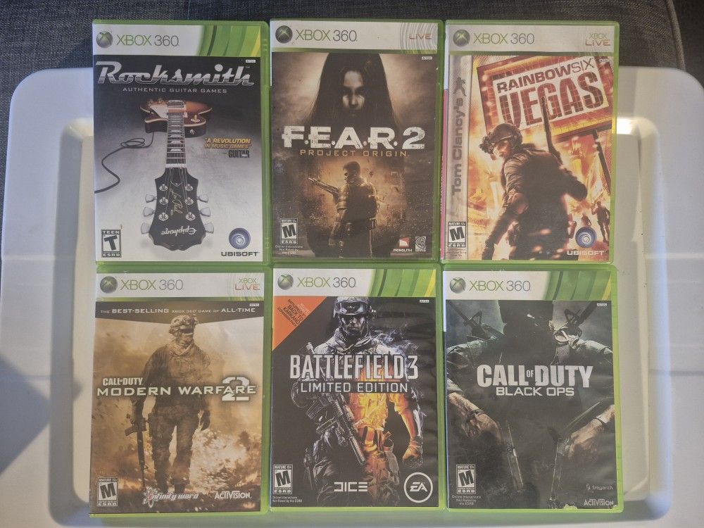 Xbox 360 games 14 each or $12 for bundles larger than 2