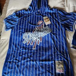 LA Dodgers Pinstripes, Short Sleeve Hoodie NEW W/TAGS!