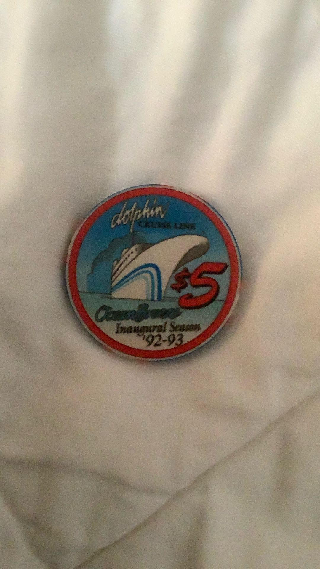 Very Rare Dolphin Cruise Line Casino Chip