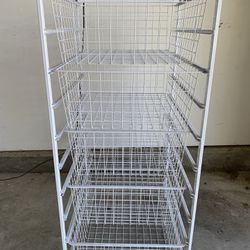 5 Drawer steel mesh wire basket storage 