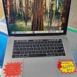 MacBook Pro 15" 2018 Retina TouchBar  Intel 6 Core i7 @2.6Ghz, 16GB DDR4 Ram, 512gb SSD, Radeon Pro 555X 4GB Graphics, macOS Sequoia, Microsoft Office