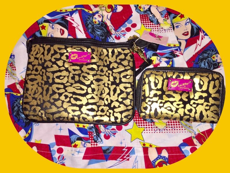 Betsey Johnson Leopard IPhone 5 wallet and Wristlet Purse