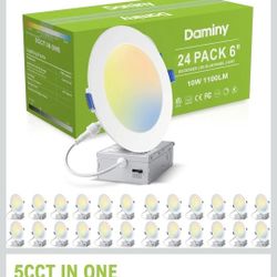 DAMINY 24 PACK 6 INCH RECESSED LIGHT