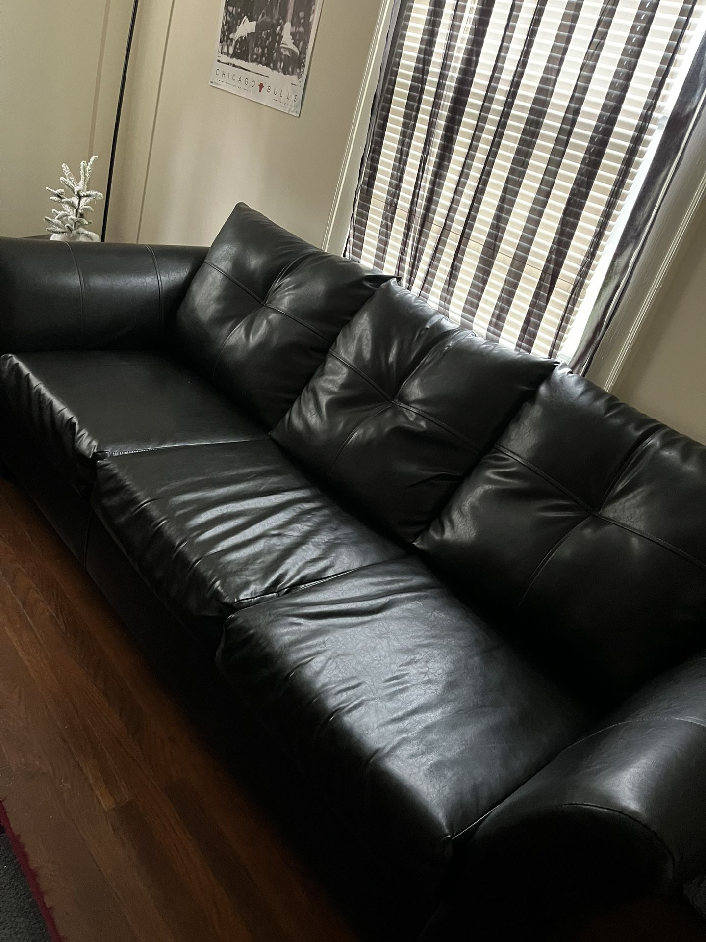 Sofa Set: $250 ,Small Kitchen Table With Two Chairs $25, The Two End Tables With Middle Living Room Table $45, Living Room Rug $35