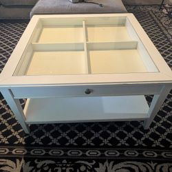 White Glass Coffee Table
