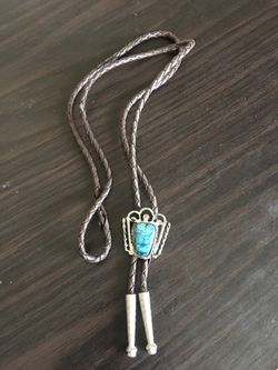 Turquoise lanyard necklace