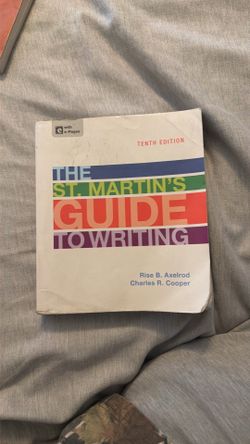 The St. Martin's Guide to Writing (10th Edition).