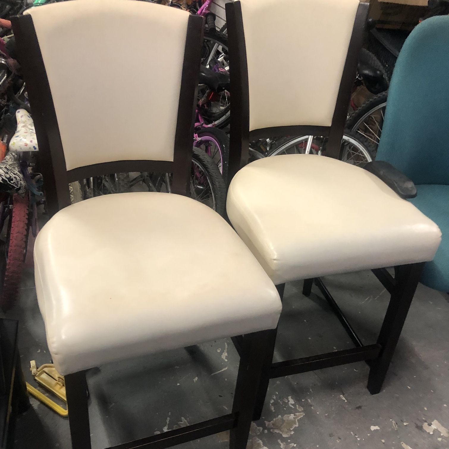 Beautiful Pair Of Wooden Stools 