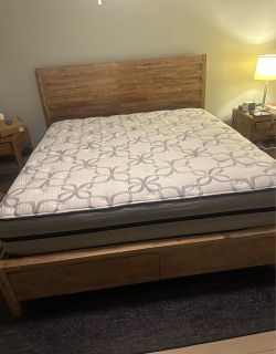 King Size Bed Frame with Mattress