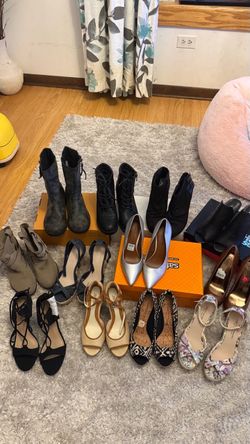 Women boots and Heel size 7-8 check more pictures $10- 25 per shoes