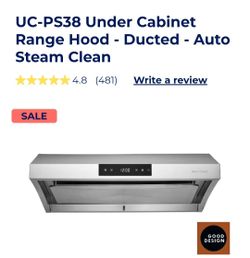Kitchen Range Hood Exhaust fan
Like New
