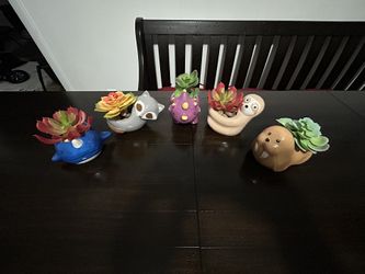 5 pc Animal Succulent Ceramic Planters