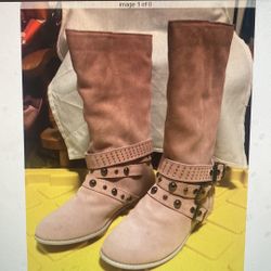 Brand New In The Box, Twiggy, London Suede Boots Size 8.5