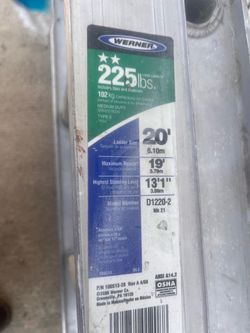 Werner 20 foot ladder