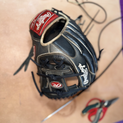 Baseball Softball Glove Repair - Black and Tan Lace