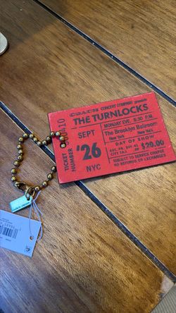 Coach concert ticket hangtag