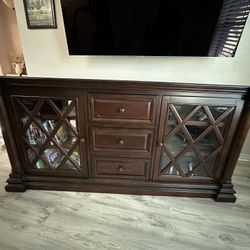 Solid Wood Entertainment Center 
