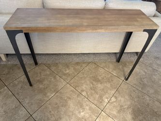 Solid Wood/Metal Console Table 