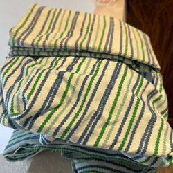 Blue And Green Stripe TWIN Sheet Set