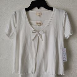 Girls 2pc Top With Cardigan Set Kids Size Large New