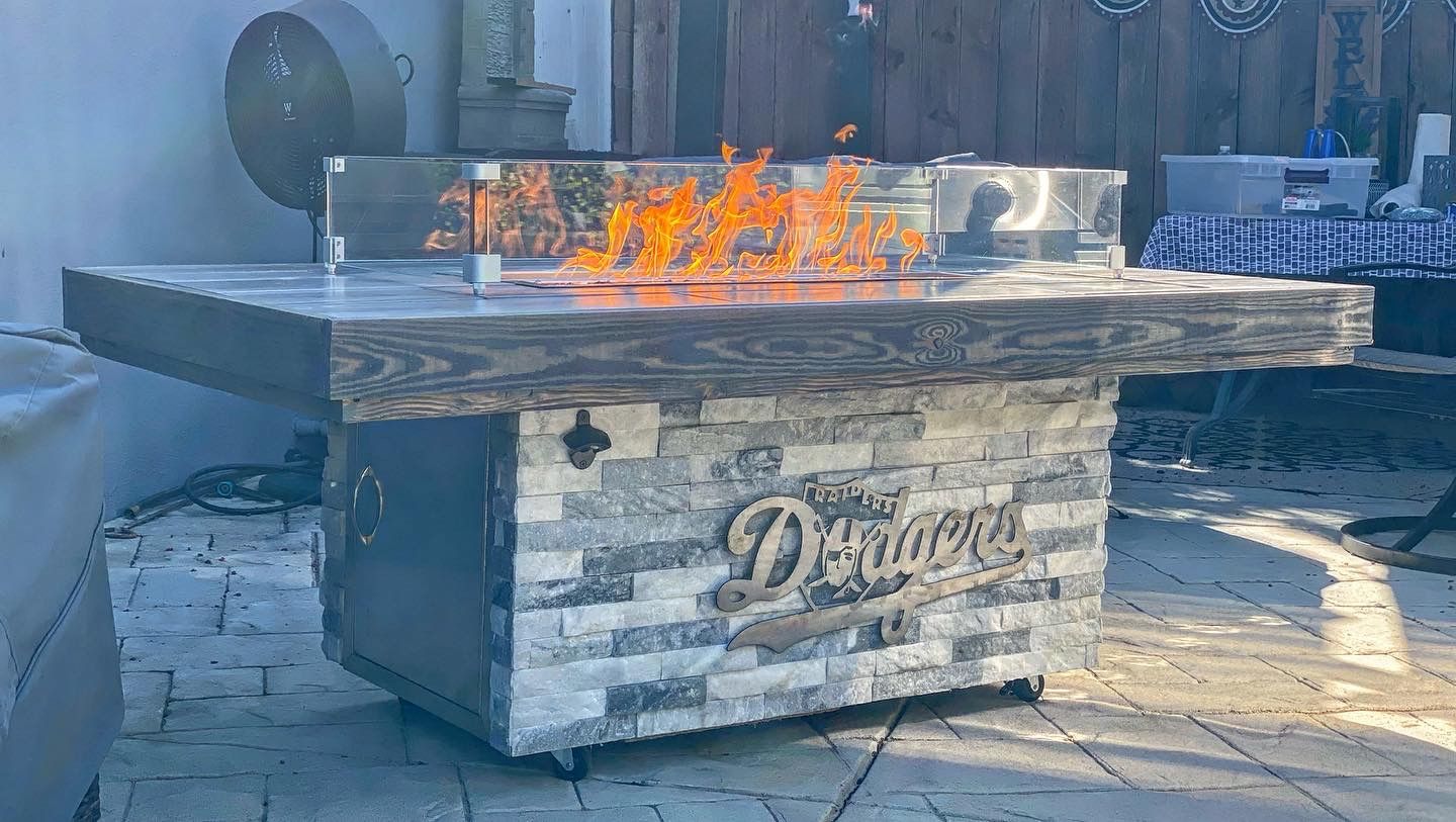 CUSTOM FIRE PIT 🔥🔥🔥- Raiders / Dodgers 