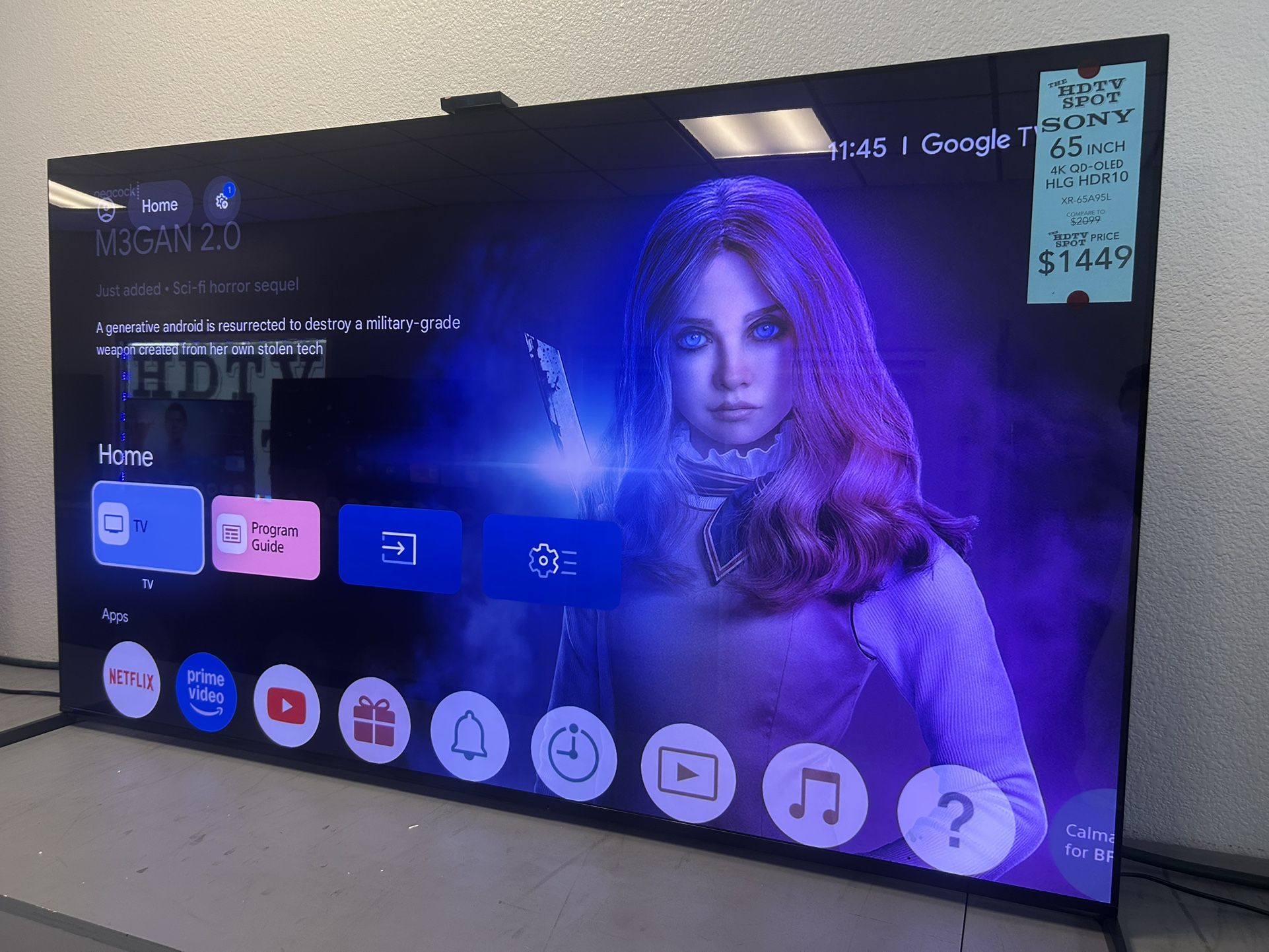 Sony 65-inch smart tv qd oled xr65a95l