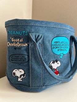 Denim Snoopy Tote Bag small size