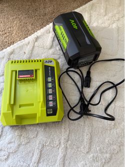 Ryobi 40V Lithium 4Ah High Capacity Battery OP40404VNM Battery and Charger