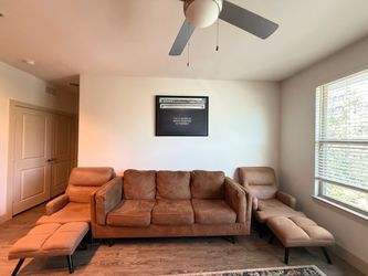 Light brown sofa set