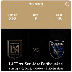 LAFC VS SAN JOSE 3 TIX