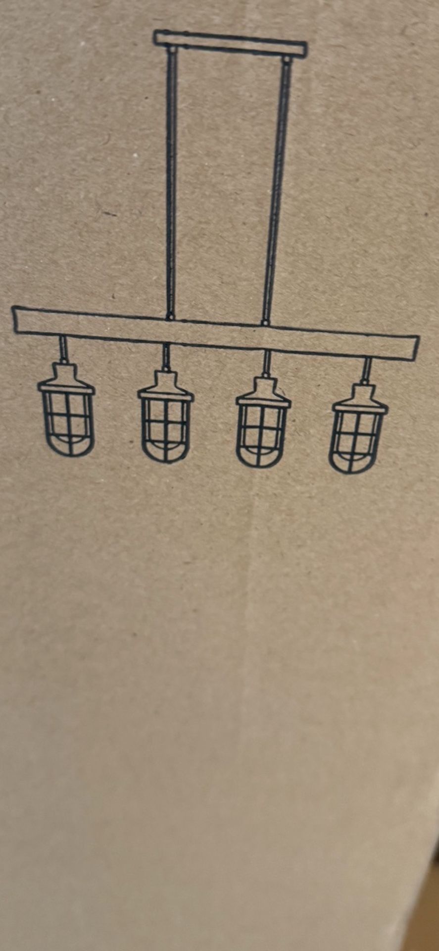 Rustic Farmhouse Black Pendant Ceiling Lights with Clear Glass and Caged Design for Kitchen