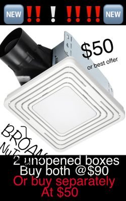 🆕 Broan-NuTone bathroom exhaust fan 80 CFM/2.0 sones