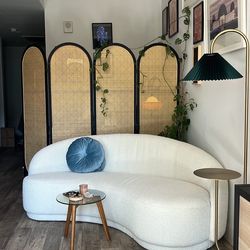 Modern Curbed Boucle sofa $650 OBO