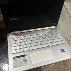 HP computer in Rose Gold