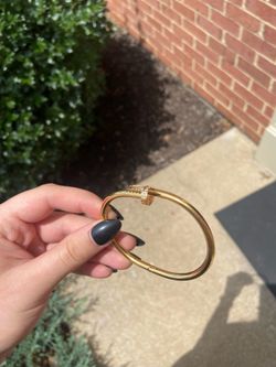 cart gold nail bracelet