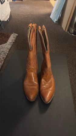 Tan Lizard Skin Cowboy Boots