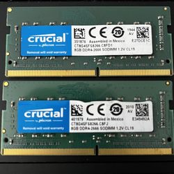CRUCIAL 8gb DDR4-SODIMM Laptop Memory