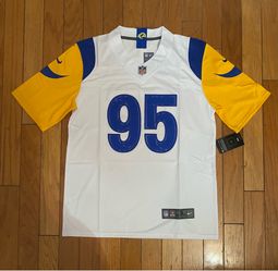 White Los Angeles rams Myles garret football Jersey