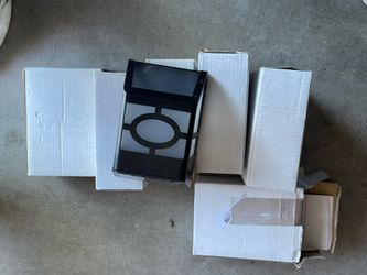 Solar Wall Or Fence Post Light Set Of 6 New 