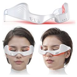 Pdtvera Under-Eye Red Light Device, 3D Contour Eye Massager for Dark Circles, Puffiness and Fine Lines, Rechargeable Eye Treatment Glasses
