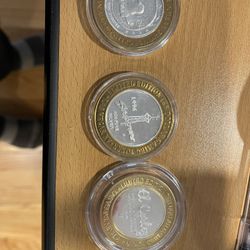 Sterling silver Vegas collectible Slot coins
