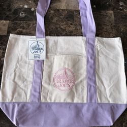 Trader Joe’s Large lavender tote bag