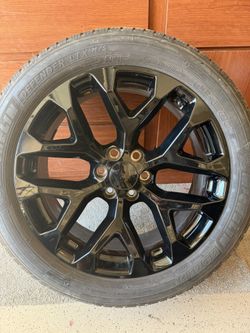 Chevy GMC Snowflake Replica 20x9 Gloss Black Wheel