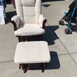 Glider Chair And Foot Rest