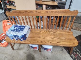 Solid oak bench